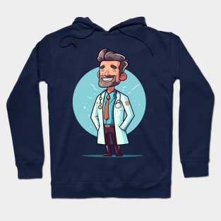 Smiling doctor in medical coat Hoodie